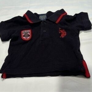 US Polo Assn Boys Polo Shirt - Black - Size 3-6 Months